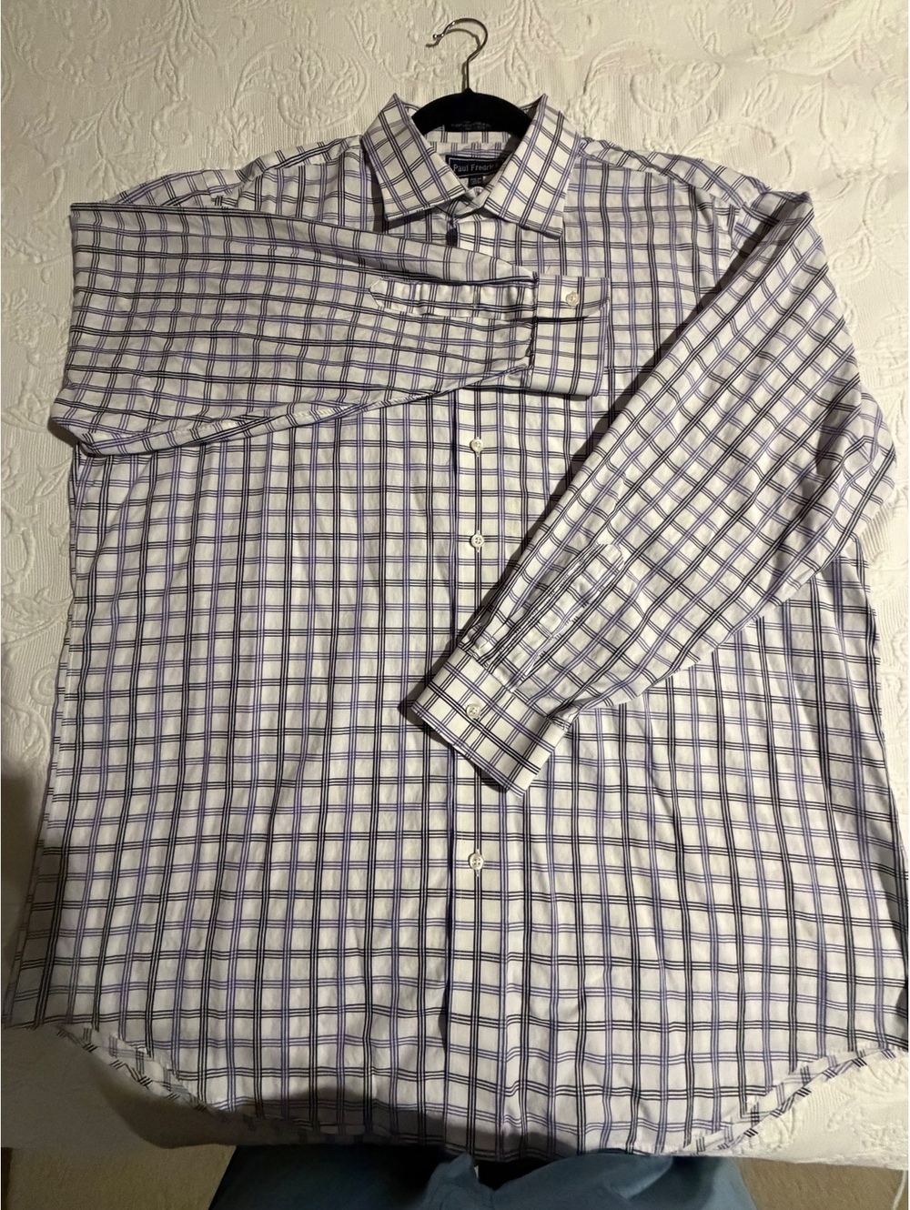 Paul Fredrick Men's Long Sleeve Button-Up Dress Shirt 17.5-